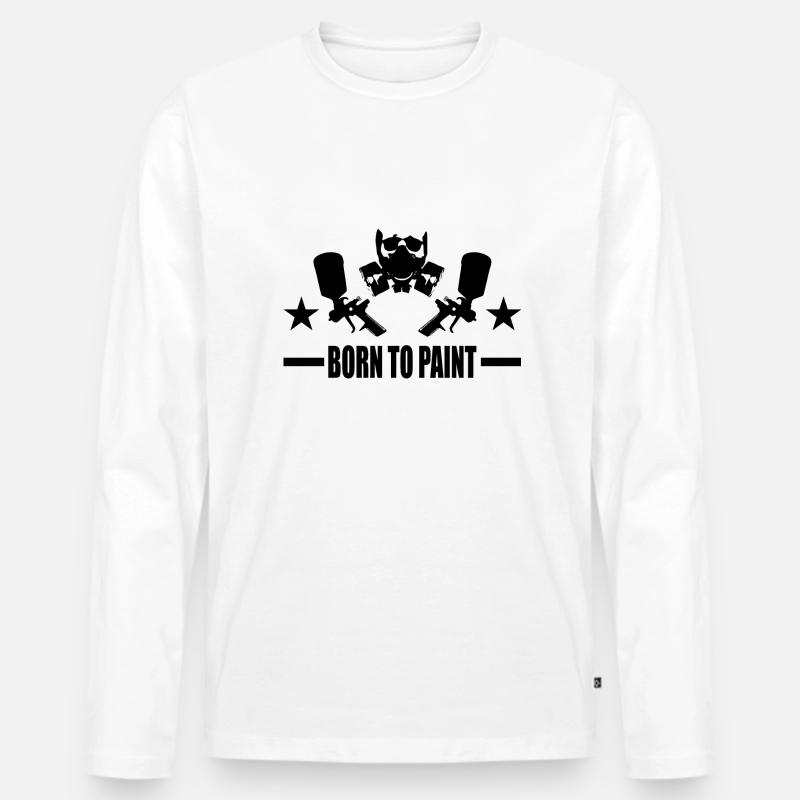 Lackierer - Männer Premium Bio Langarmshirt - Weiß