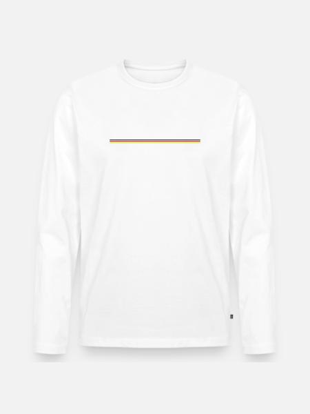 Germany Line - Men's Premium Organic Long Sleeve Shirt - white