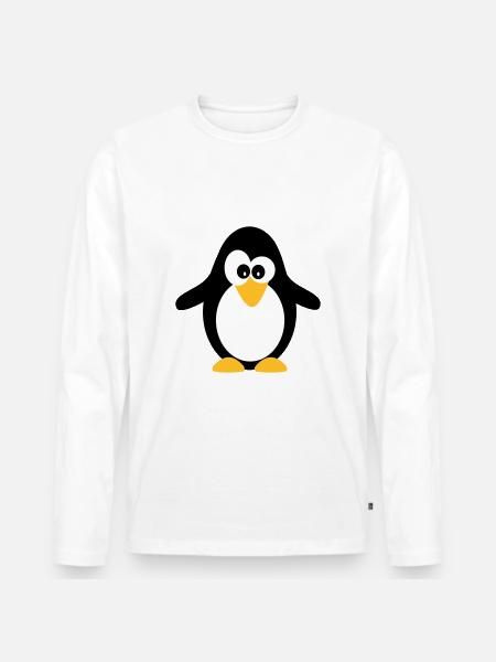 penguin - Men's Premium Organic Long Sleeve Shirt - white