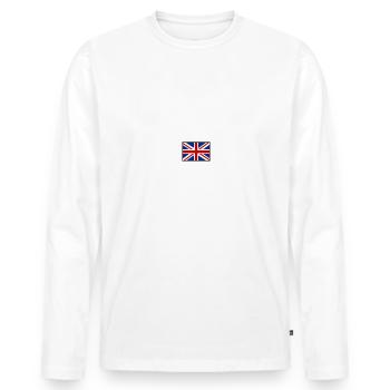 angleterre - T-shirt manches longues Premium bio Homme - blanc - Devant - Nico (187cm)