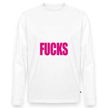 MYKONOS VS IBIZA - T-shirt manches longues Premium bio Homme - blanc - Devant - Nico (187cm)
