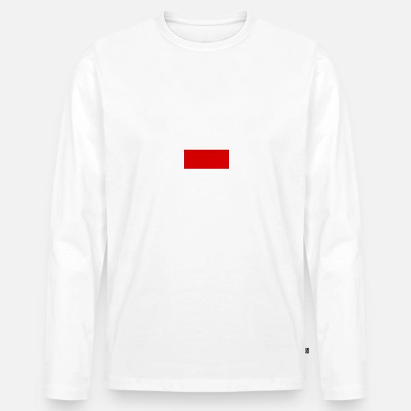Polen - Männer Premium Bio Langarmshirt - Weiß