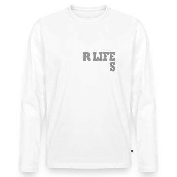 your life matters - T-shirt manches longues Premium bio Homme - blanc - Devant - Nico (187cm)