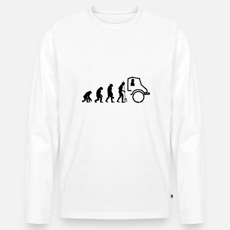 Unimog Evolution - Offroad - Farben editierbar - Männer Premium Bio Langarmshirt - Weiß