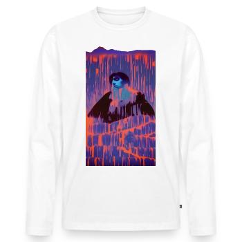 sleeping - Männer Premium Bio Langarmshirt - Weiß - Vorne - Nico (187cm)