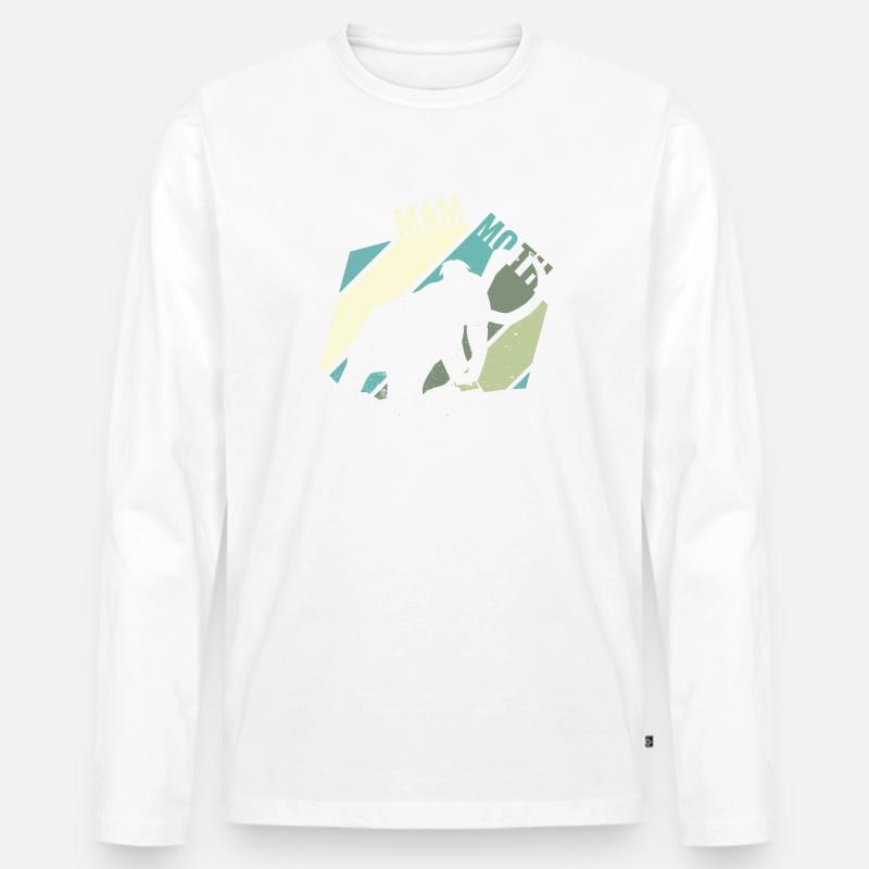 mammoth Mammut - Männer Premium Bio Langarmshirt - Weiß