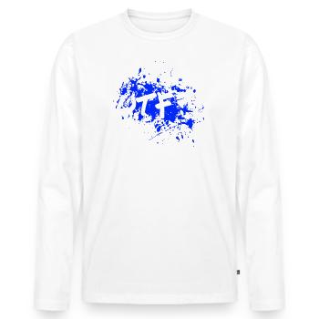 WTF - Männer Premium Bio Langarmshirt - Weiß - Vorne - Nico (187cm)