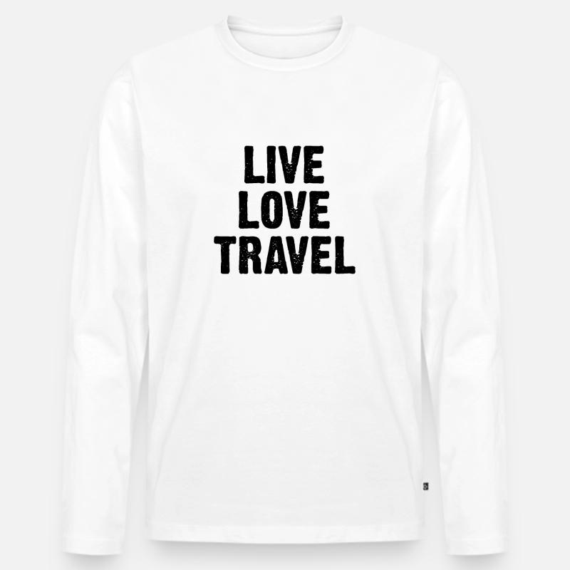Explorer - Männer Premium Bio Langarmshirt - Weiß