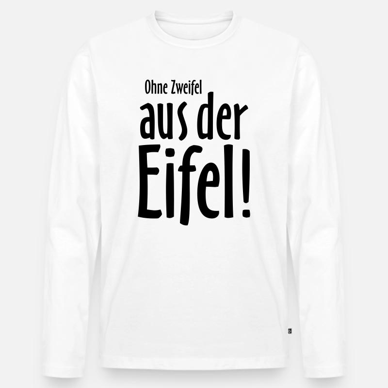 Ohne Zweifel aus der Eifel - Männer Premium Bio Langarmshirt - Weiß