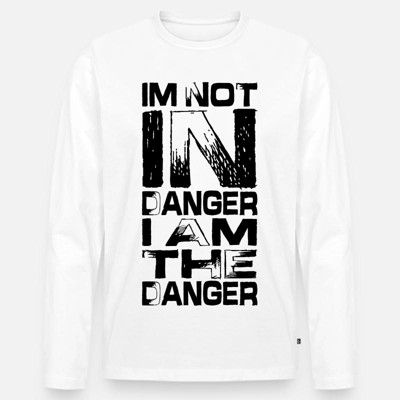 Minimalistischer Horizont - Männer Premium Bio Langarmshirt - Weiß