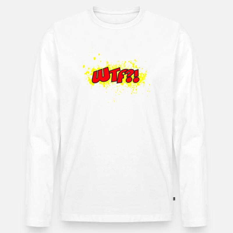 WTF - Männer Premium Bio Langarmshirt - Weiß