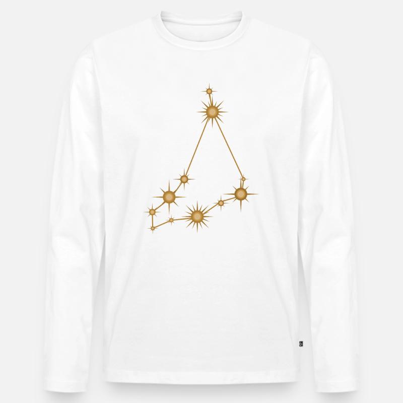 Sternbild Steinbock Sternzeichen Sternzeichen - Männer Premium Bio Langarmshirt - Weiß