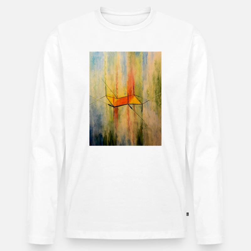 Cyclohexan Stuhl Konformation Zusammensetzung - Männer Premium Bio Langarmshirt - Weiß