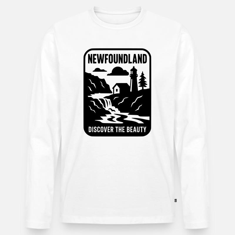 new foundland neufundland - Männer Premium Bio Langarmshirt - Weiß