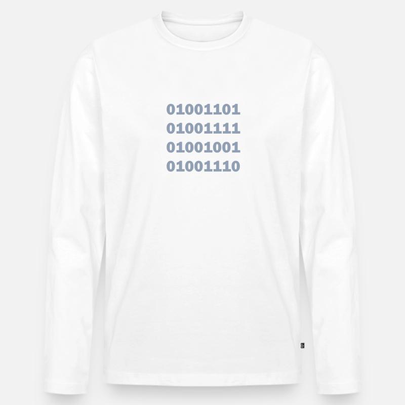 Binär Code MOIN Guten Morgen Hamburg - Männer Premium Bio Langarmshirt - Weiß