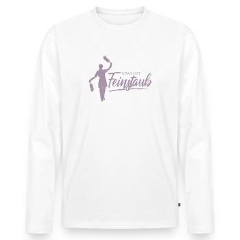 Spaß mit Feinstaub - Männer Premium Bio Langarmshirt - Weiß - Vorne - Nico (187cm)