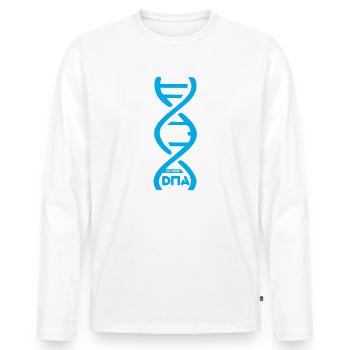 Gaming ist meine DNA Zocker Controller - Männer Premium Bio Langarmshirt - Weiß - Vorne - Nico (187cm)