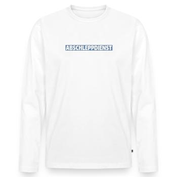 Abschleppdienst Frauenheld Aufreißer Gigolo - Männer Premium Bio Langarmshirt - Weiß - Vorne - Nico (187cm)