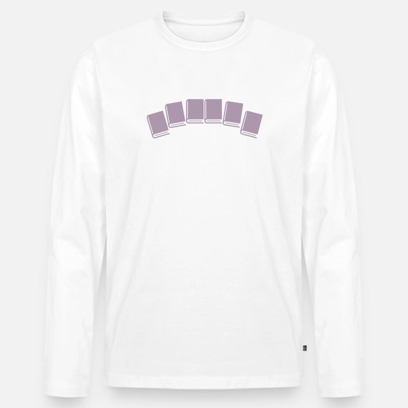 Buch Bücher lesen - Männer Premium Bio Langarmshirt - undefined