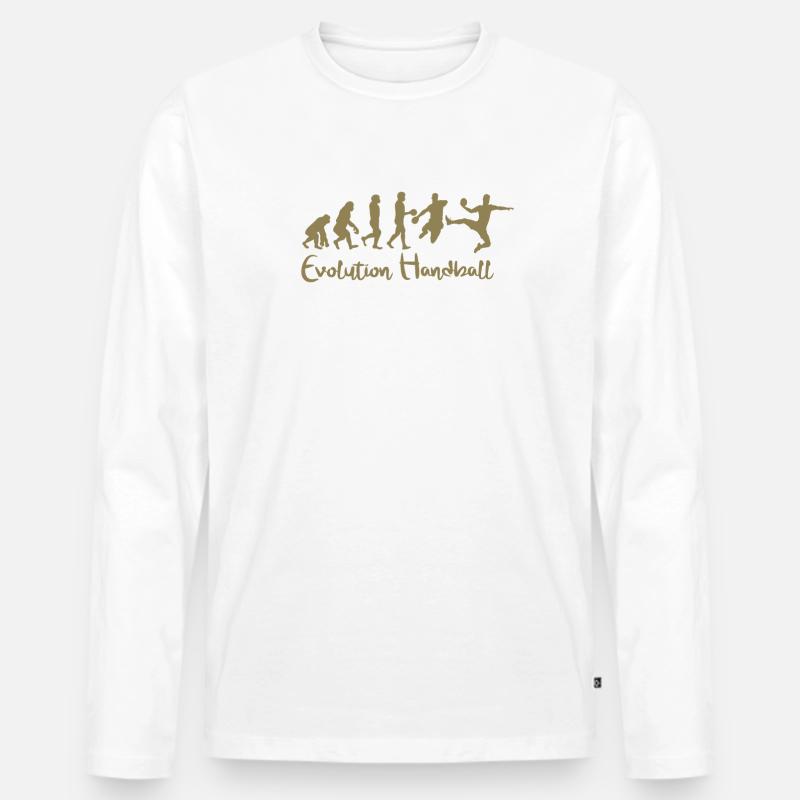 Evolution Handball Gift - Men's Premium Organic Long Sleeve Shirt - undefined