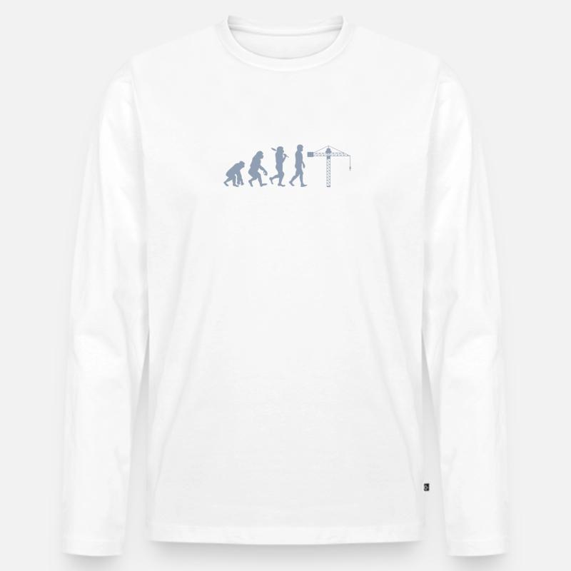 Kranführer Evolution - Männer Premium Bio Langarmshirt - undefined