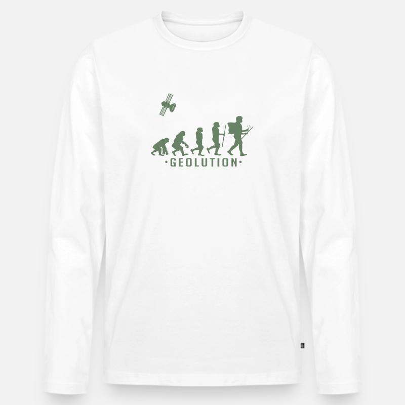 Geocaching evolution Shirt Geolution - Men's Premium Organic Long Sleeve Shirt - undefined