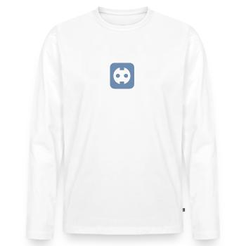 Steckdose - Männer Premium Bio Langarmshirt - Weiß - Vorne - Nico (187cm)