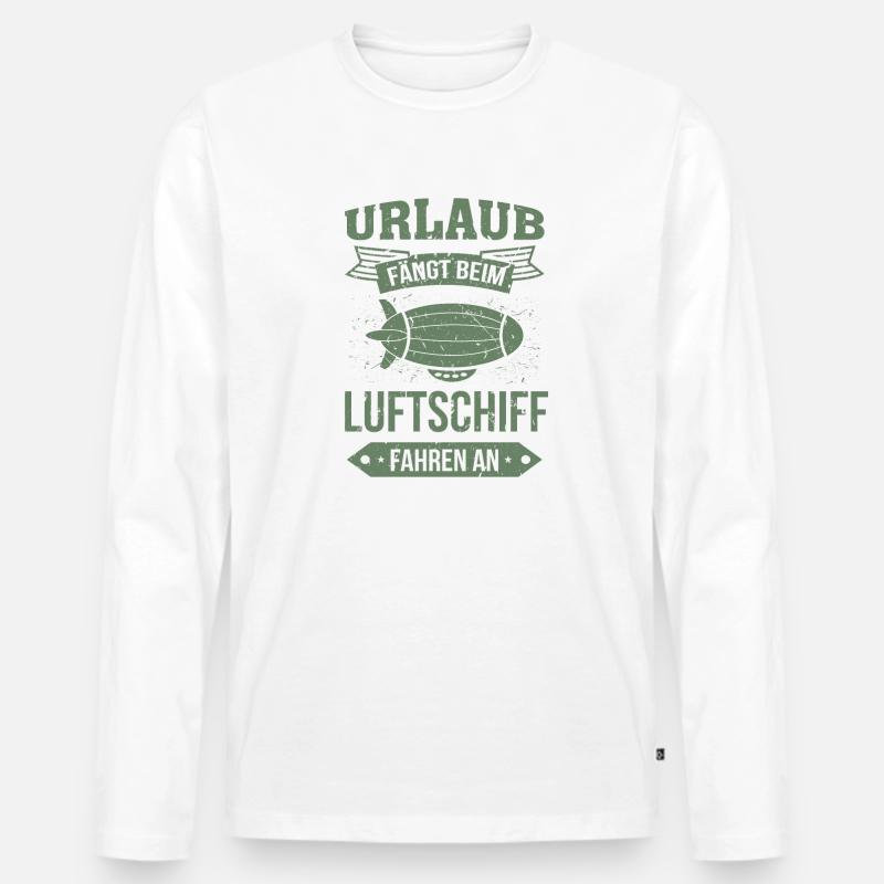 Luftschiff Urlaub fängt an - Männer Premium Bio Langarmshirt - undefined
