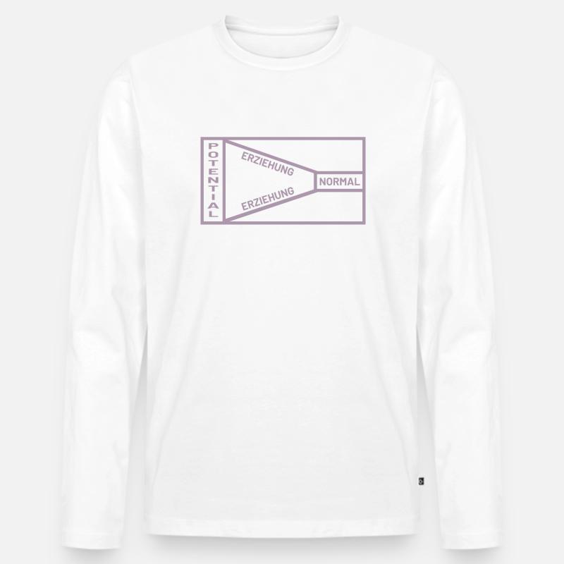 Erziehung Potential Normal Sprüche - Männer Premium Bio Langarmshirt - undefined