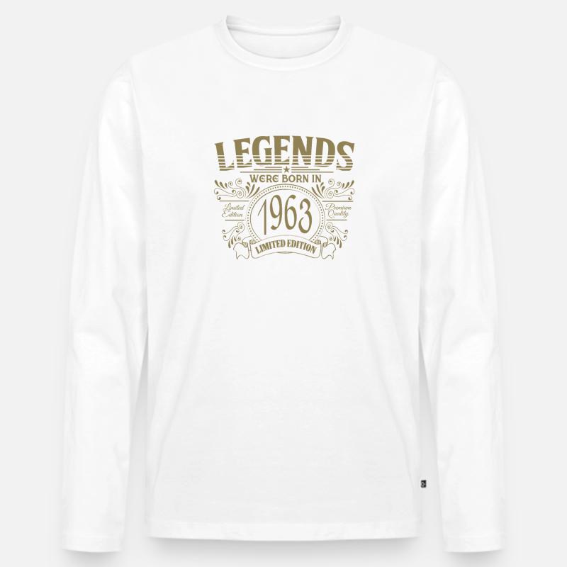 Legenden wurden 1963 geboren - Männer Premium Bio Langarmshirt - undefined