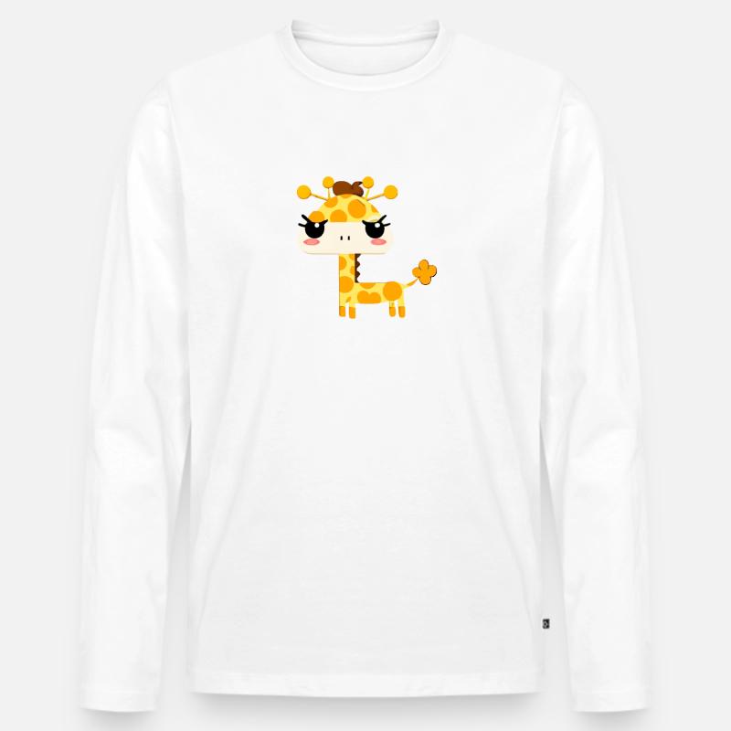 süße kawaii giraffe - Männer Premium Bio Langarmshirt - undefined