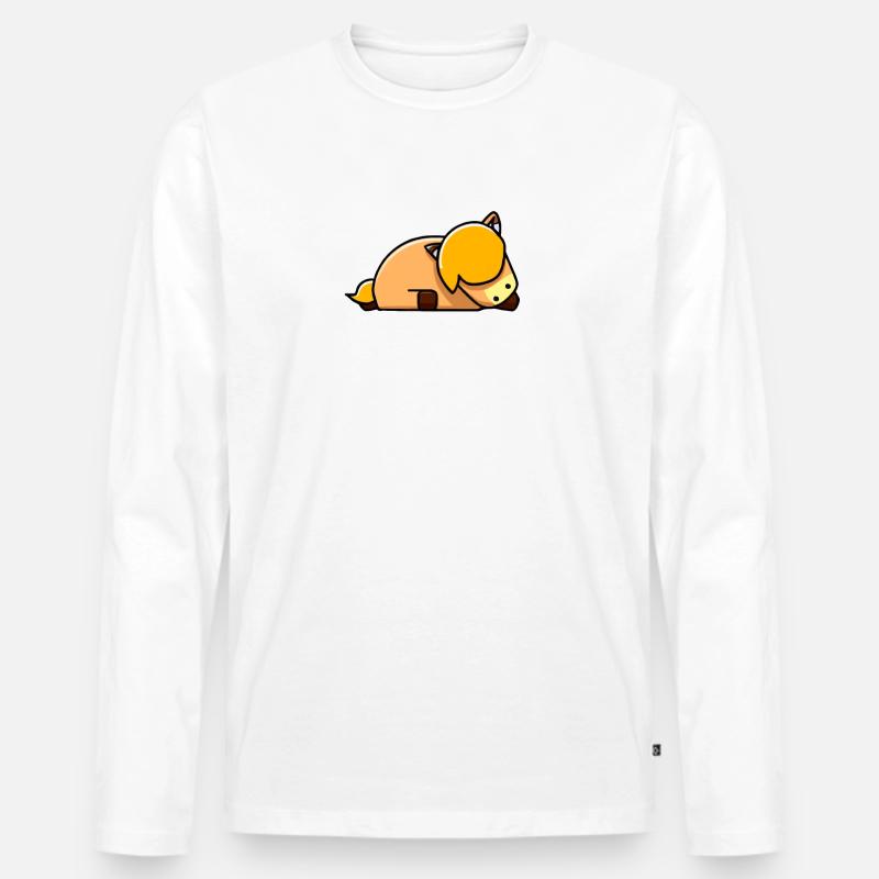 Süßes Pony Pferd Schläft - Männer Premium Bio Langarmshirt - undefined