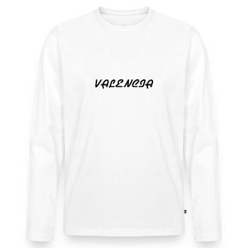 Valencia - Men's Premium Organic Long Sleeve Shirt - white - Front - Nico (187cm)