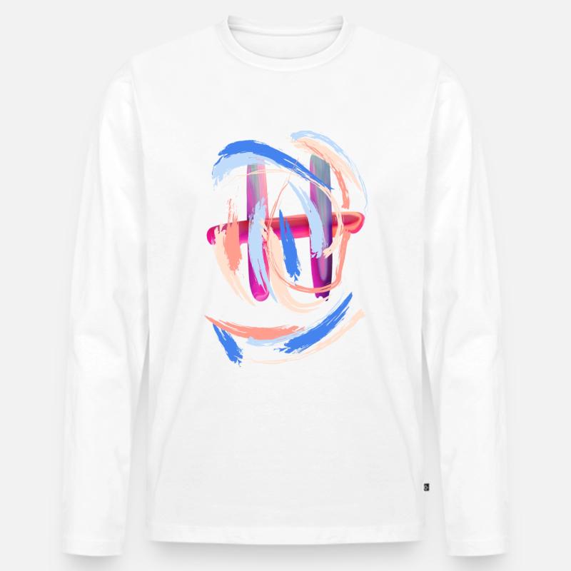 Buchstabe "H" - Männer Premium Bio Langarmshirt - Weiß