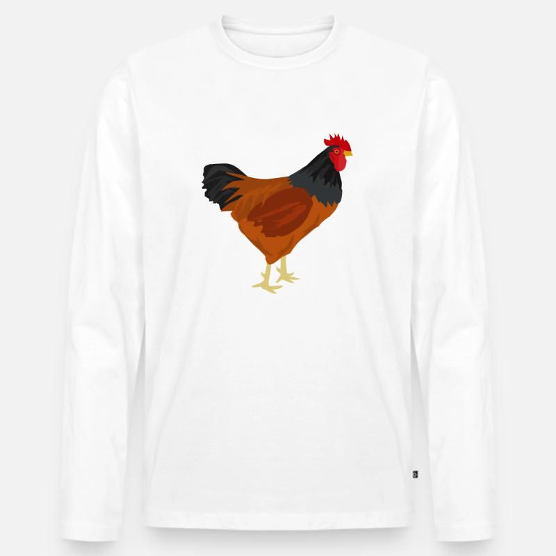 Vorwerkhuhn - Geschenkidee - Männer Premium Bio Langarmshirt - undefined