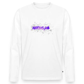 Notinsane - Männer Premium Bio Langarmshirt - Weiß - Vorne - Nico (187cm)