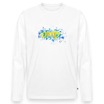 OMG - Männer Premium Bio Langarmshirt - Weiß - Vorne - Nico (187cm)