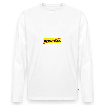 Eigene Wohnung Einzug Umzug Auszug Hotel Mama - Männer Premium Bio Langarmshirt - Weiß - Vorne - Nico (187cm)