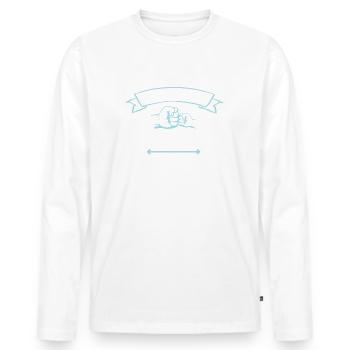 Enkeln Enkelkind Partnerlook Team Opa und Enkel - Männer Premium Bio Langarmshirt - Weiß - Vorne - Nico (187cm)