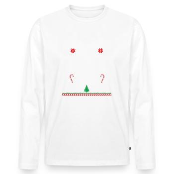 Weihnachten Weihnachtsshirt Weihnachtsoutfit XMAS - Männer Premium Bio Langarmshirt - Weiß - Vorne - Nico (187cm)