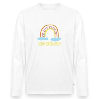Bester Schwiegersohn auf der ganzen Welt - Männer Premium Bio Langarmshirt - Weiß - Vorne - Nico (187cm)