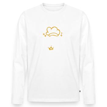 Opa Bäcker obbybäcker Großvater Hobby Backen Opi - Männer Premium Bio Langarmshirt - Weiß - Vorne - Nico (187cm)