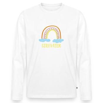 Stiefvater Geburtstag Bonuspapa Vatertag Stiefpapa - Männer Premium Bio Langarmshirt - Weiß - Vorne - Nico (187cm)
