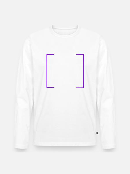 Letter "X" - Men's Premium Organic Long Sleeve Shirt - white