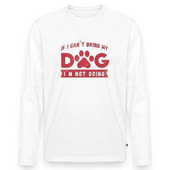 Never without my dog saying - Men's Premium Organic Long Sleeve Shirt - white - Front - Nico (187cm)