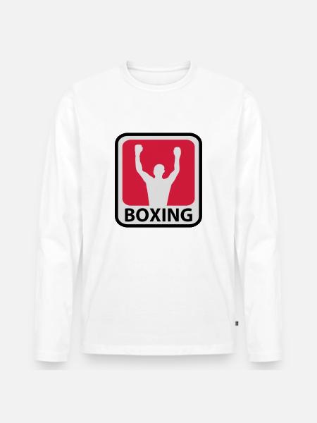 Boxing - T-shirt manches longues Premium bio Homme - blanc