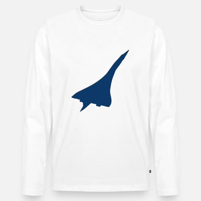 Concorde - Männer Premium Bio Langarmshirt - Weiß