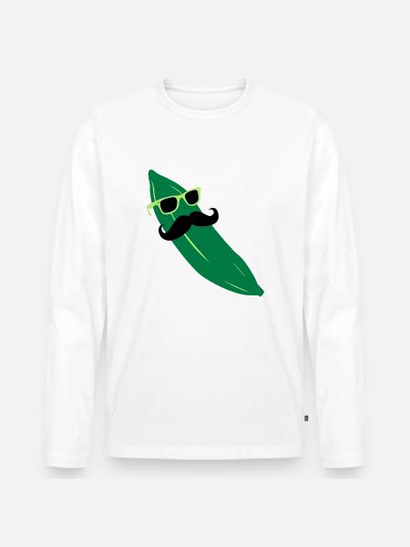 MoCumber - Männer Premium Bio Langarmshirt - Weiß