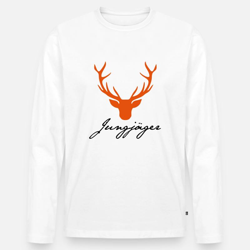 Jung-Jäger - Männer Premium Bio Langarmshirt - Weiß