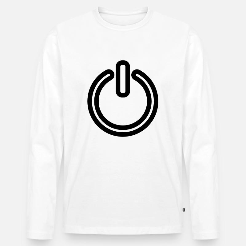IO - Männer Premium Bio Langarmshirt - Weiß